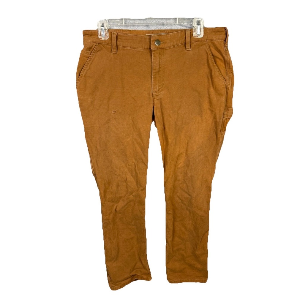 Women's Carhartt Pants Relaxed Fit Brown Carpenter Gorpcore 10P Preppy